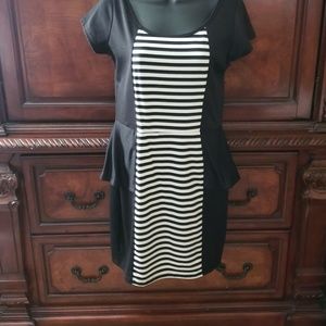 Striped Peplum Dress